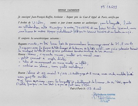 トルテ Paris France ヴァイオリン 弓