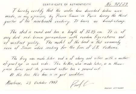 simon violin シモン オールドフレンチ パリ