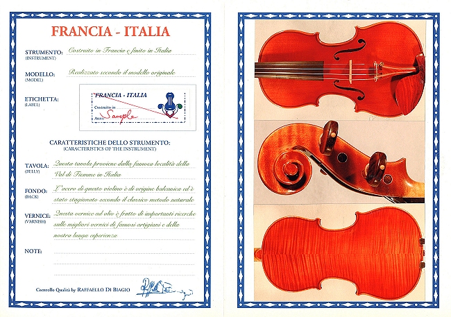 ؖ Violin Francia Italia oCI