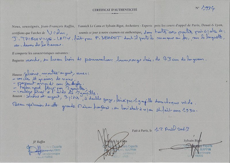 Jérôme Thibouville-Lamy J.T.L Violin Bow