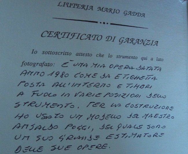 Gadda Violin Italy MAGICO