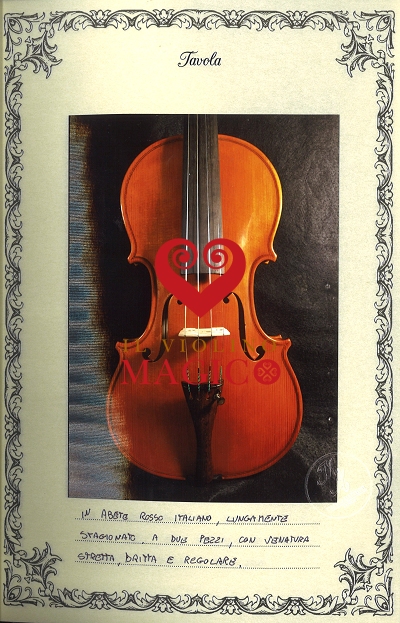 表板 証明書 バイオリン マジコ イタリア