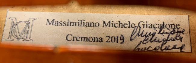 Violin massimiliano Giacalone MAGICO Cremona ITALY