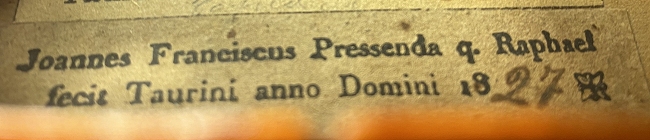 ファニョーラ バイオリン イタリア Label