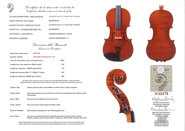 MAGICO liutaio Cremona Violin